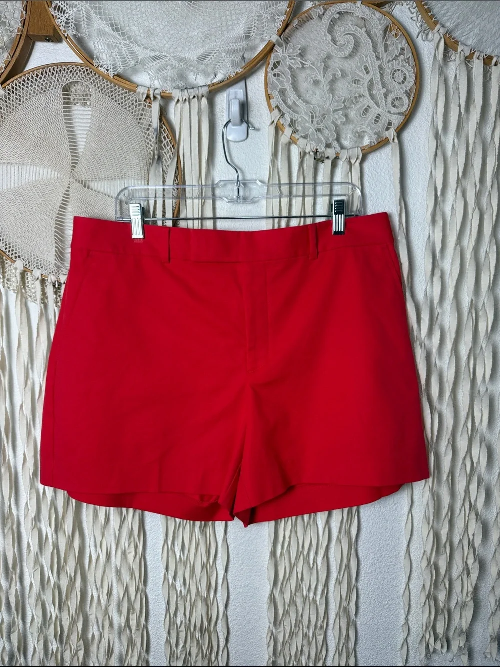 Lauren Ralph Lauren Red Trouser Style Shorts Size 14